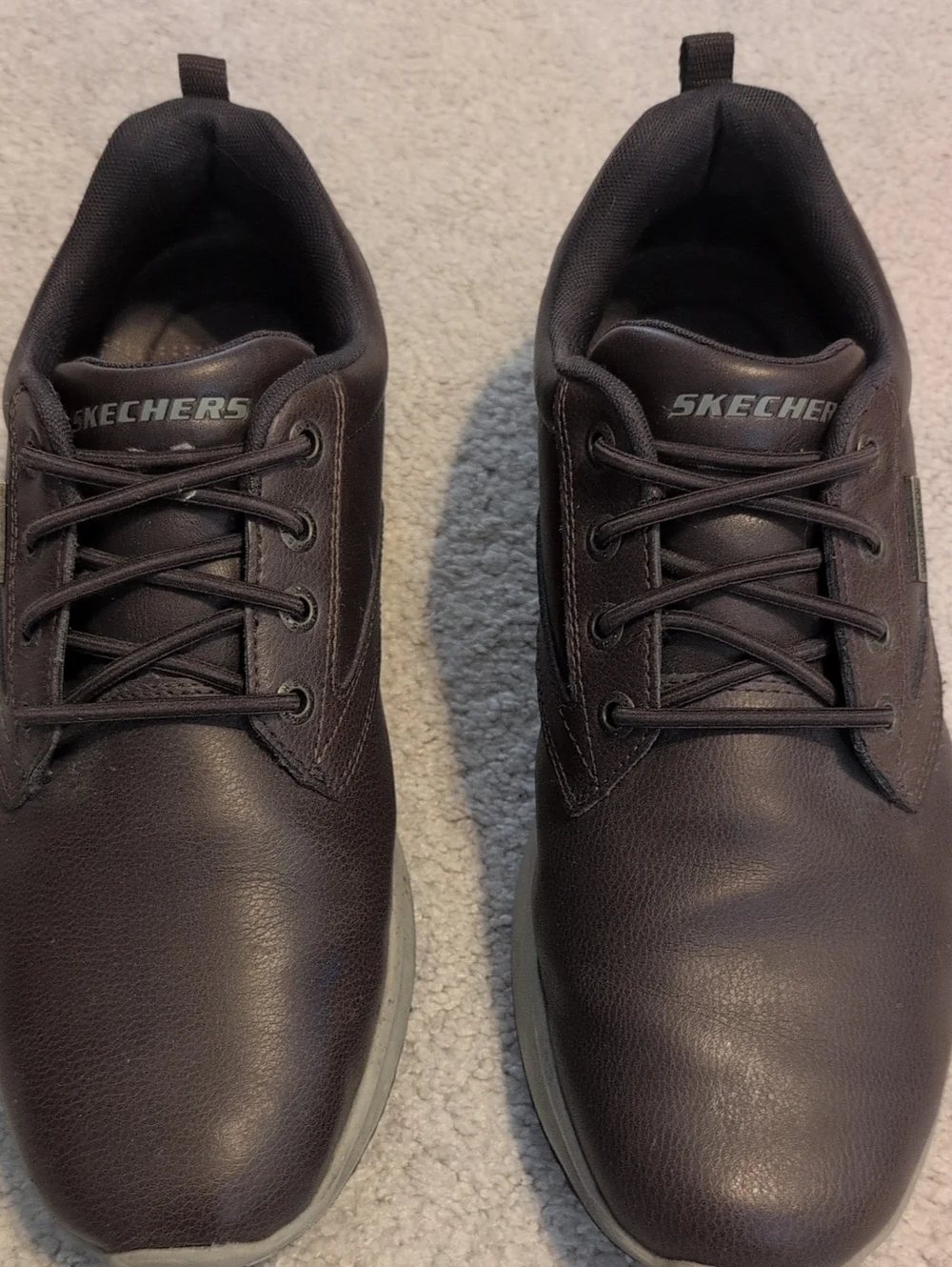 Skechers Men’s Lace-Up Oxfords in Dark Brown